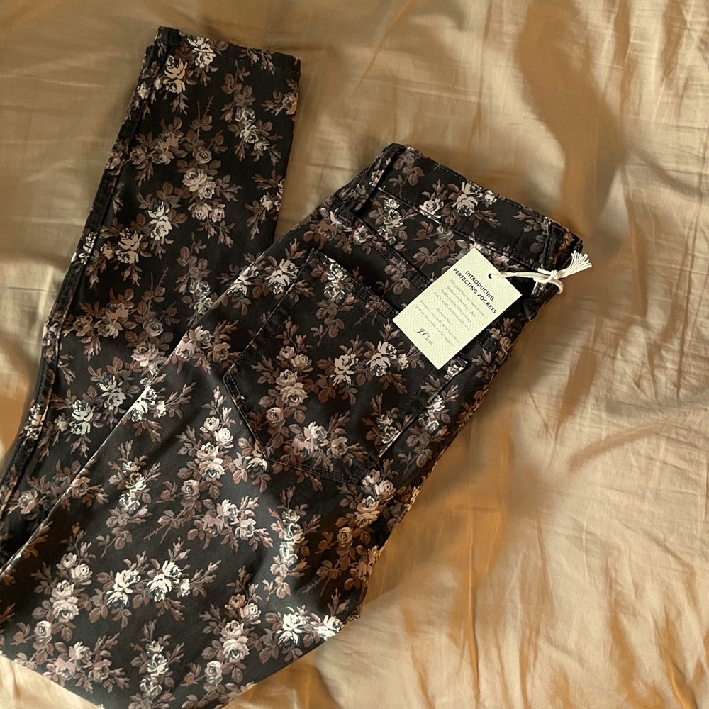 J. Crew Floral Pattern Pants Waist Size 24